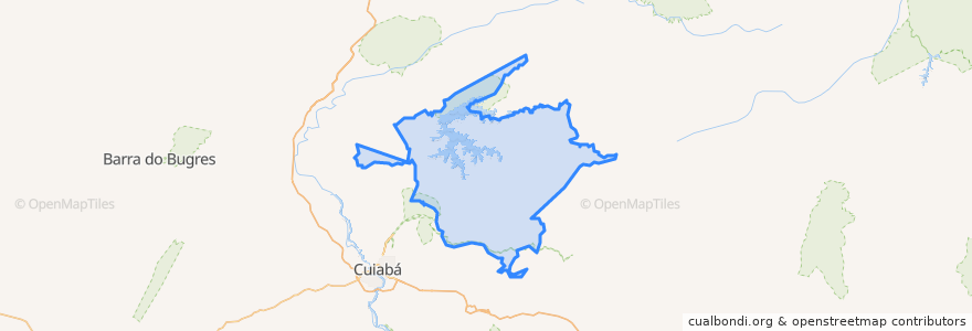 Mapa de ubicacion de Chapada dos Guimarães.