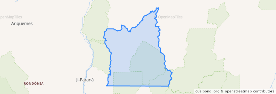 Mapa de ubicacion de Rondolândia.