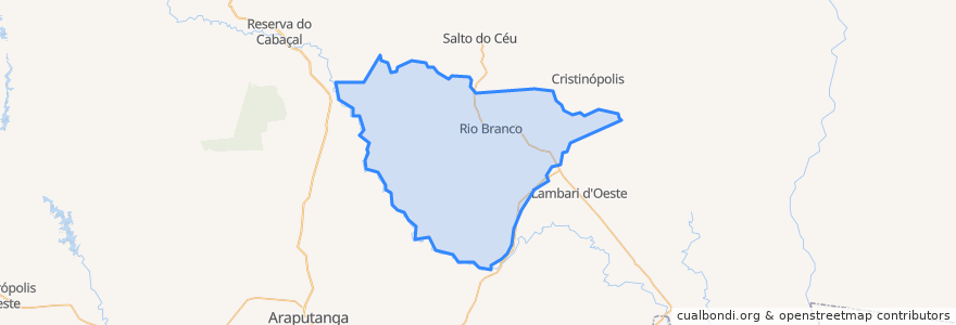 Mapa de ubicacion de Rio Branco.