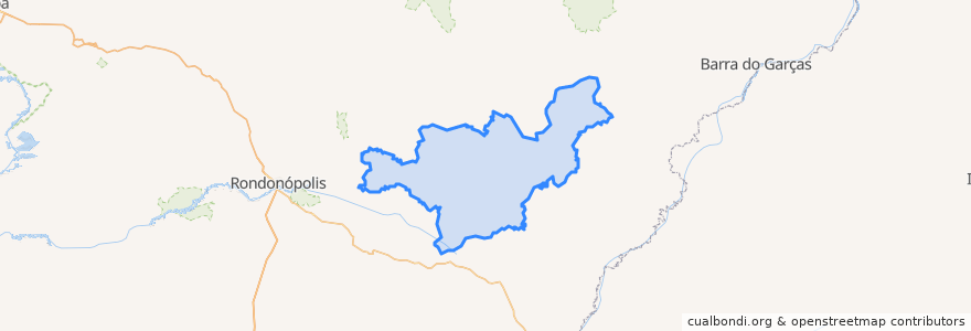 Mapa de ubicacion de Guiratinga.