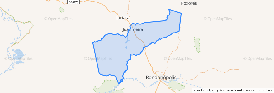 Mapa de ubicacion de Juscimeira.