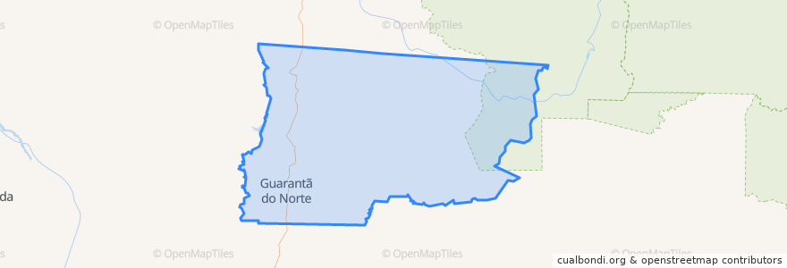 Mapa de ubicacion de Guarantã do Norte.