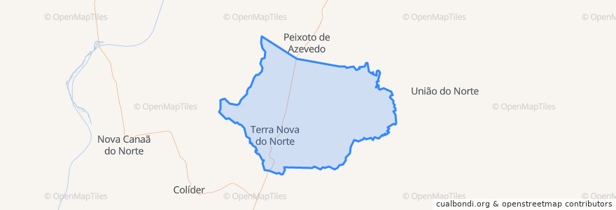 Mapa de ubicacion de Terra Nova do Norte.