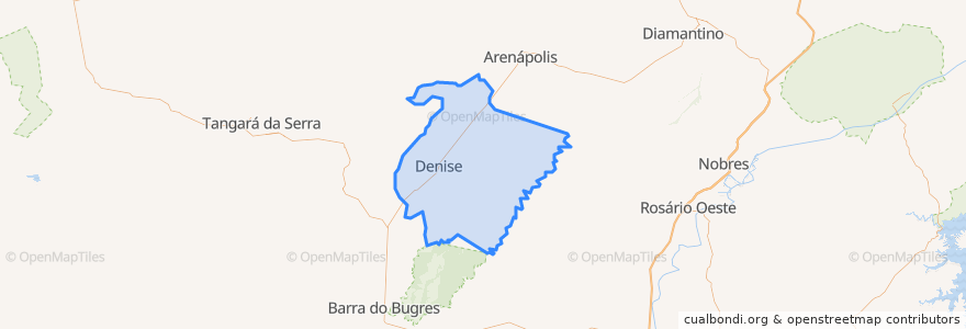 Mapa de ubicacion de Denise.