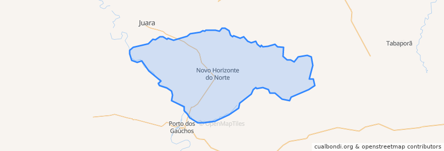 Mapa de ubicacion de Novo Horizonte do Norte.