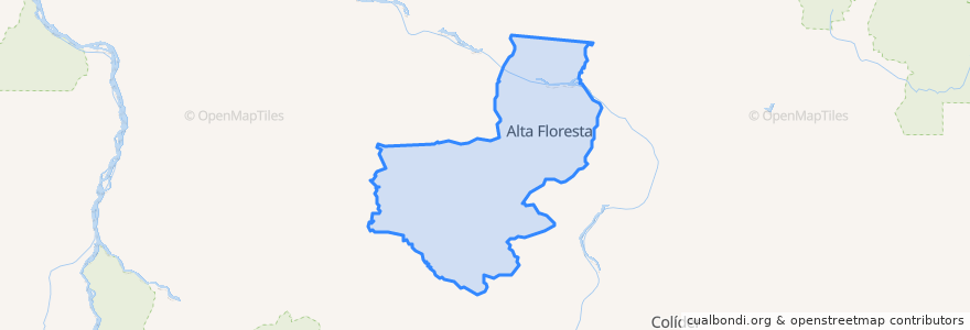 Mapa de ubicacion de Alta Floresta.