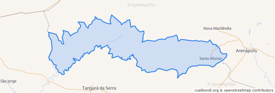 Mapa de ubicacion de Santo Afonso.