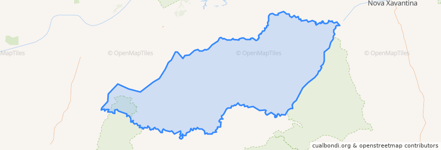 Mapa de ubicacion de Novo São Joaquim.