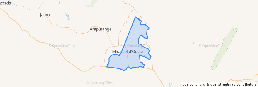 Mapa de ubicacion de Mirassol d'Oeste.