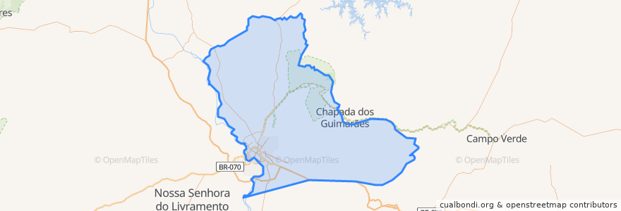 Mapa de ubicacion de Cuiabá.