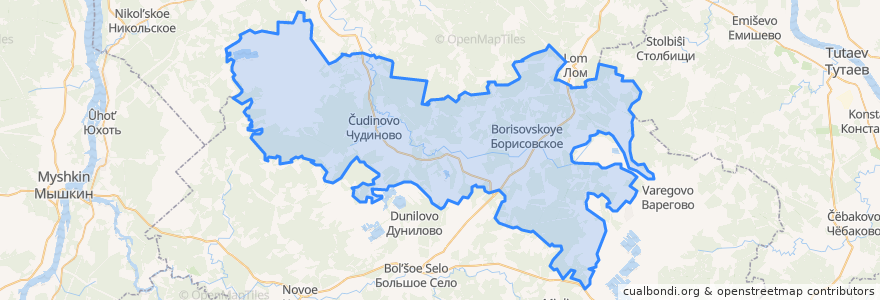 Mapa de ubicacion de Благовещенское сельское поселение.