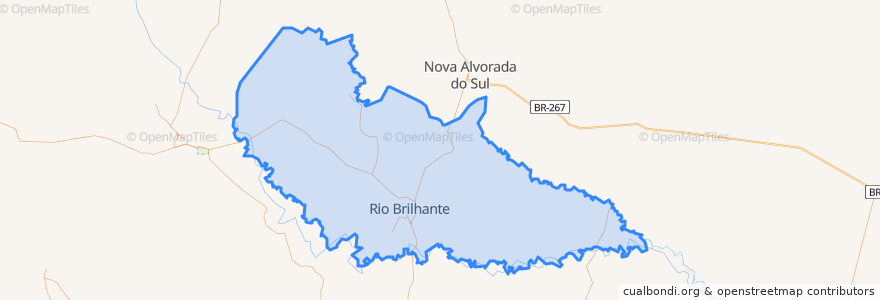 Mapa de ubicacion de Rio Brilhante.