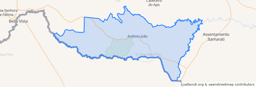 Mapa de ubicacion de Antônio João.