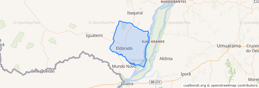 Mapa de ubicacion de Eldorado.