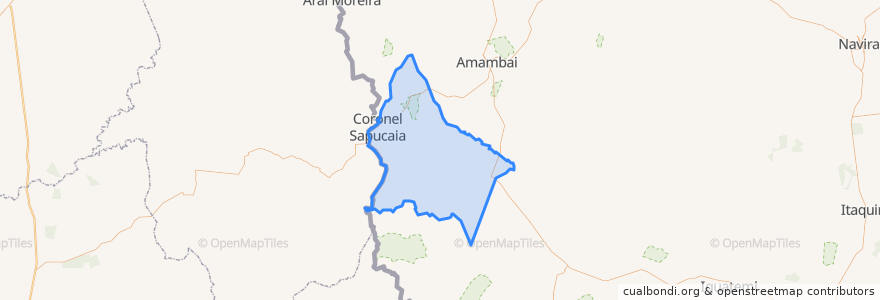 Mapa de ubicacion de Coronel Sapucaia.