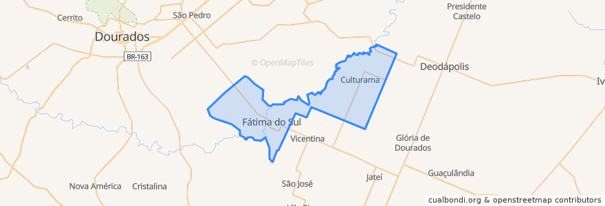 Mapa de ubicacion de Fátima do Sul.