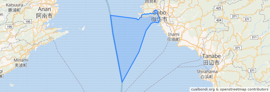 Mapa de ubicacion de 美浜町.