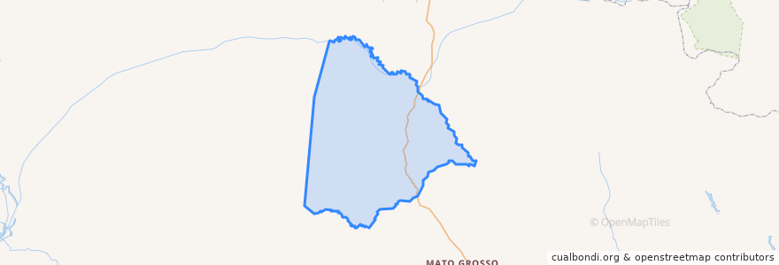 Mapa de ubicacion de Rio Verde de Mato Grosso.