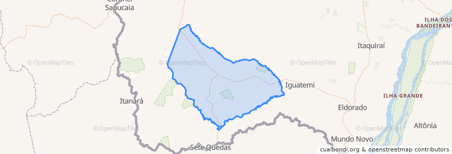 Mapa de ubicacion de Tacuru.