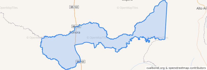 Mapa de ubicacion de Sonora.