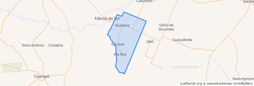 Mapa de ubicacion de Vicentina.