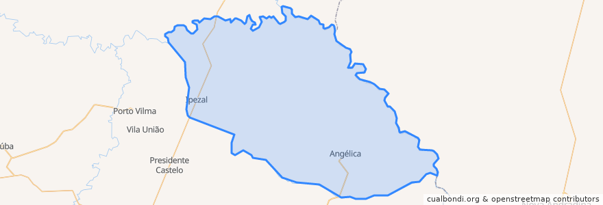 Mapa de ubicacion de Angélica.