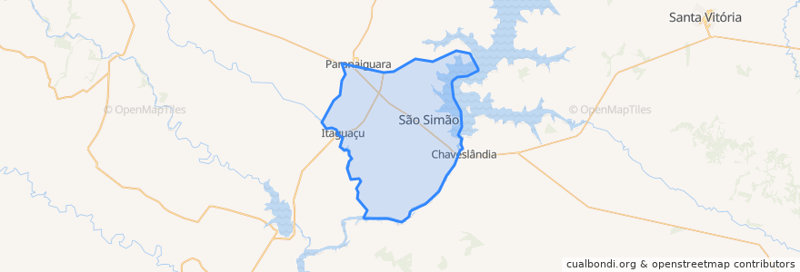 Mapa de ubicacion de São Simão.