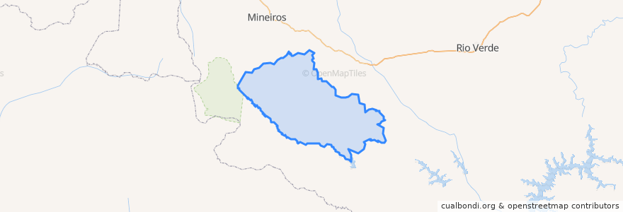 Mapa de ubicacion de Serranópolis.