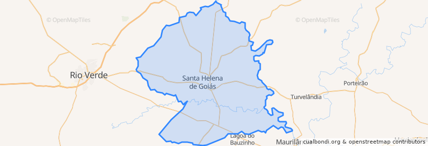 Mapa de ubicacion de Santa Helena de Goiás.