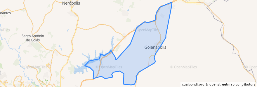 Mapa de ubicacion de Goianápolis.