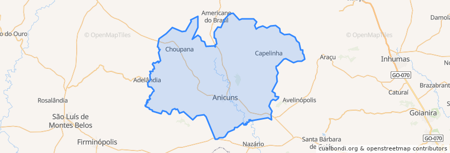 Mapa de ubicacion de Anicuns.