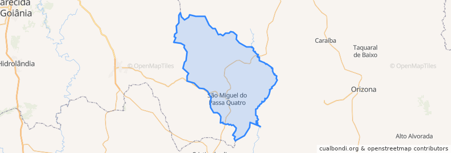 Mapa de ubicacion de São Miguel do Passa Quatro.