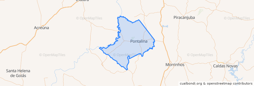 Mapa de ubicacion de Pontalina.