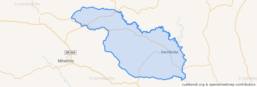 Mapa de ubicacion de Perolândia.