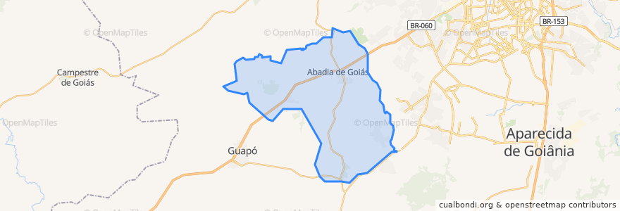 Mapa de ubicacion de Abadia de Goiás.