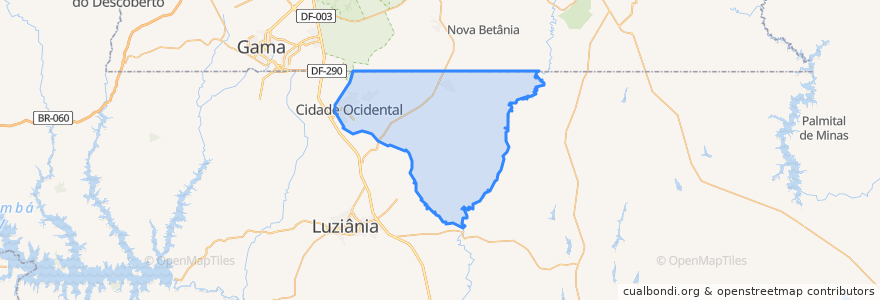 Mapa de ubicacion de Cidade Ocidental.