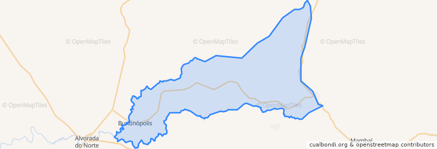 Mapa de ubicacion de Buritinópolis.