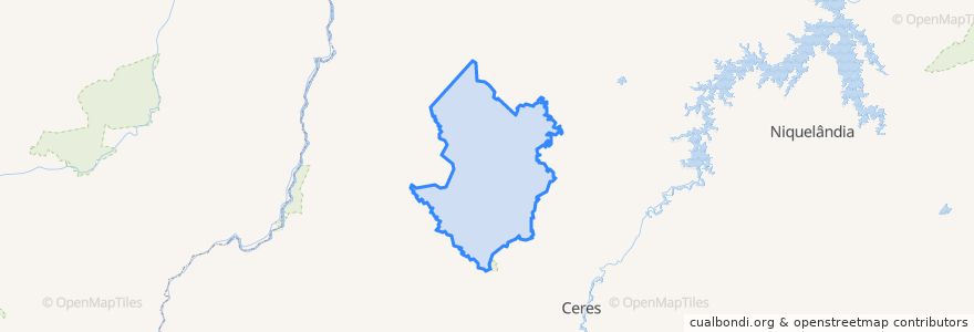 Mapa de ubicacion de Crixás.