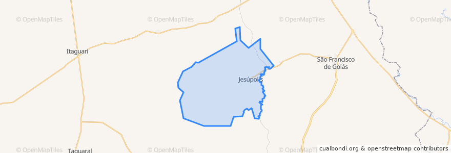 Mapa de ubicacion de Jesúpolis.