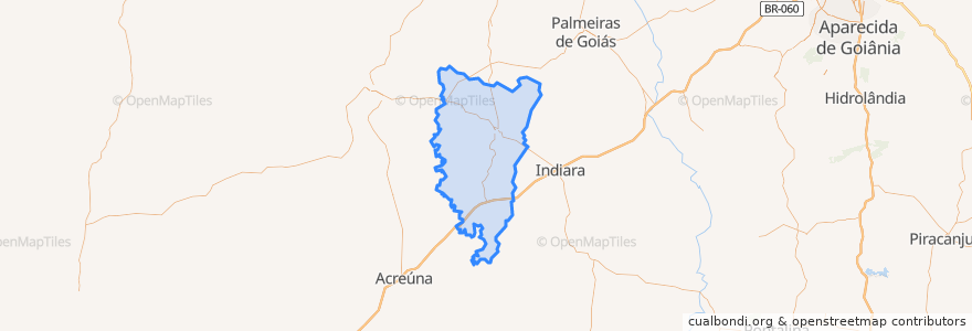 Mapa de ubicacion de Jandaia.