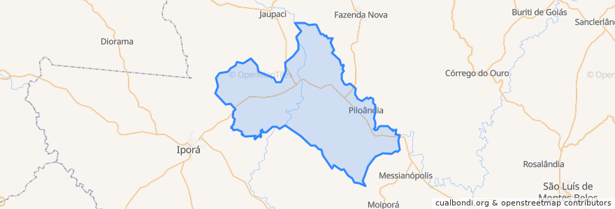 Mapa de ubicacion de Israelândia.