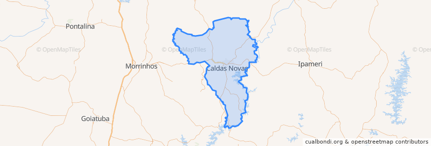 Mapa de ubicacion de Caldas Novas.