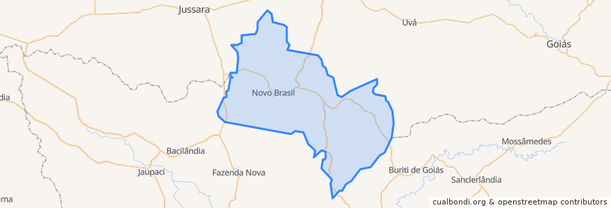 Mapa de ubicacion de Novo Brasil.