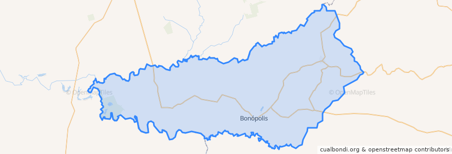 Mapa de ubicacion de Bonópolis.