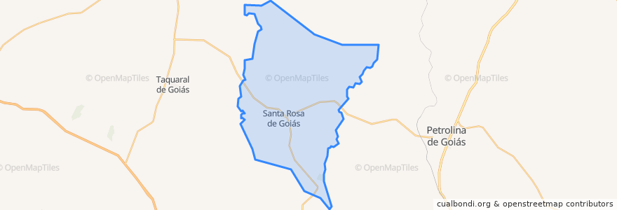 Mapa de ubicacion de Santa Rosa de Goiás.