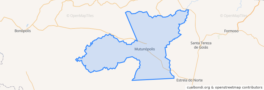 Mapa de ubicacion de Mutunópolis.