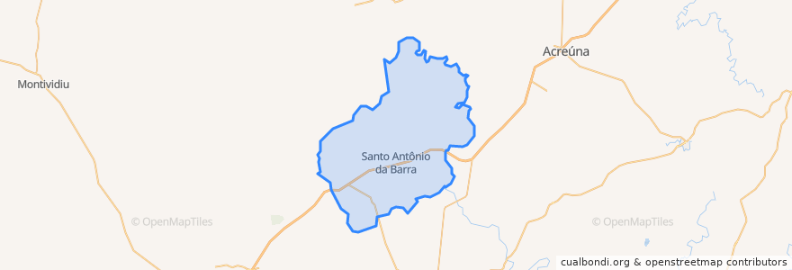 Mapa de ubicacion de Santo Antônio da Barra.