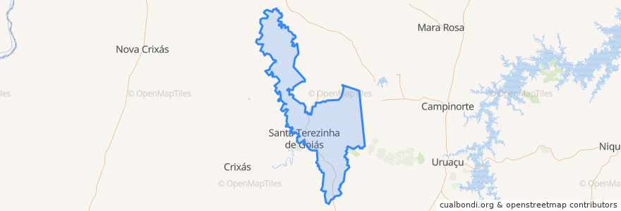 Mapa de ubicacion de Santa Terezinha de Goiás.