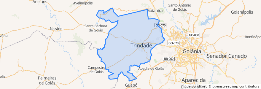 Mapa de ubicacion de Trindade.