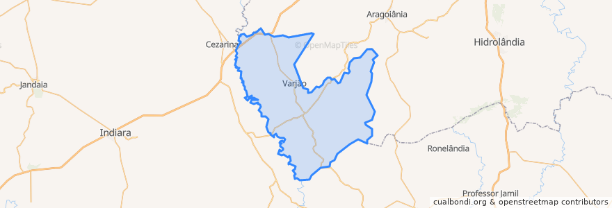 Mapa de ubicacion de Varjão.